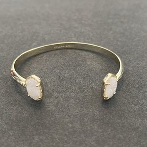 Kendra Scott’s: Elton Gold Cuff Bracelet in Iridescent Drusy. NWOT